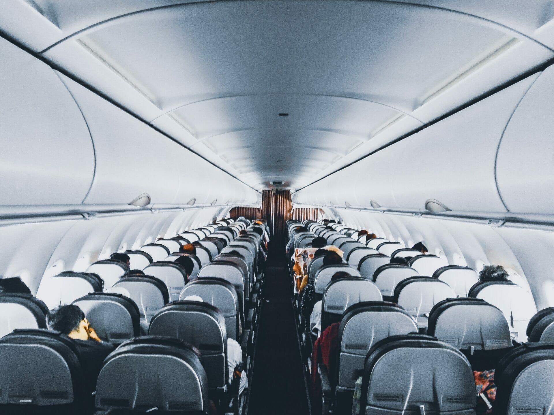 Inside of plane to represent air travel